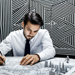 **

A professional-looking scene inspired by "Inception," featuring a modern, fully-clothed architect in appropriate attire studying blueprints of impossible architecture (Escher-like structures). The setting is a bright, minimalist office with subtle dreamlike distortions.  Safe for work, appropriate content, perfect anatomy, correct proportions, well-formed hands, natural pose, professional, modest, family-friendly.

**
