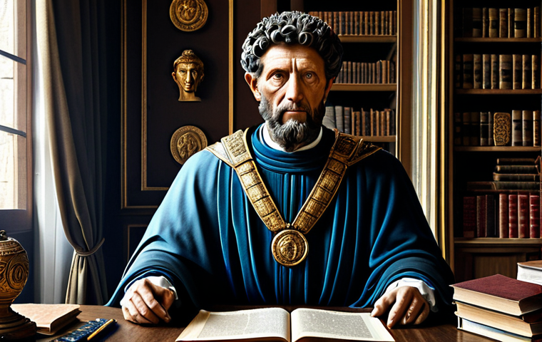 글래디에이터 영화 소개 - Marcus Aurelius - The Philosopher Emperor**

"A portrait of Emperor Marcus Aurelius in Rome, in rega...