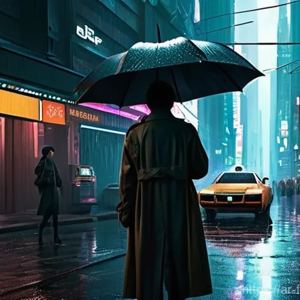 리들리 스콧 대표작 - **Prompt 1: Futuristic Neo-Noir Cityscape**
"A visually stunning, dystopian futuristic city scen...