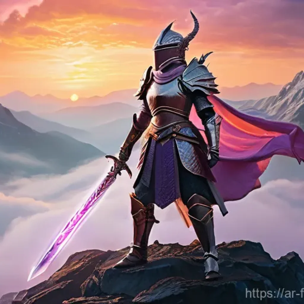 다크 나이트 OTT 시청 방법 - A determined female knight, dressed in ornate but practical plate armor covering her entire body, st...