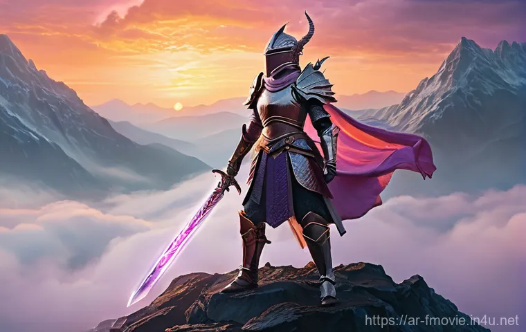 다크 나이트 OTT 시청 방법 - A determined female knight, dressed in ornate but practical plate armor covering her entire body, st...