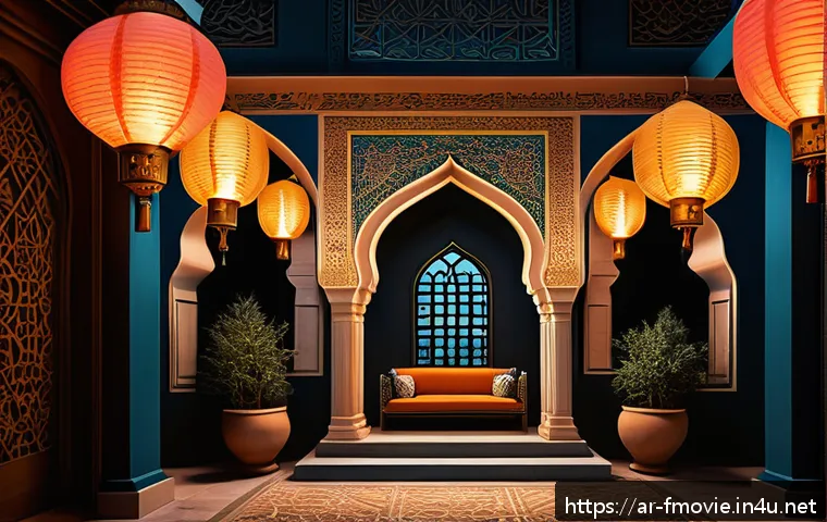 아바타 팬 이론 - A detailed scene depicting a culturally rich Avatar-inspired environment blending Middle Eastern arc...